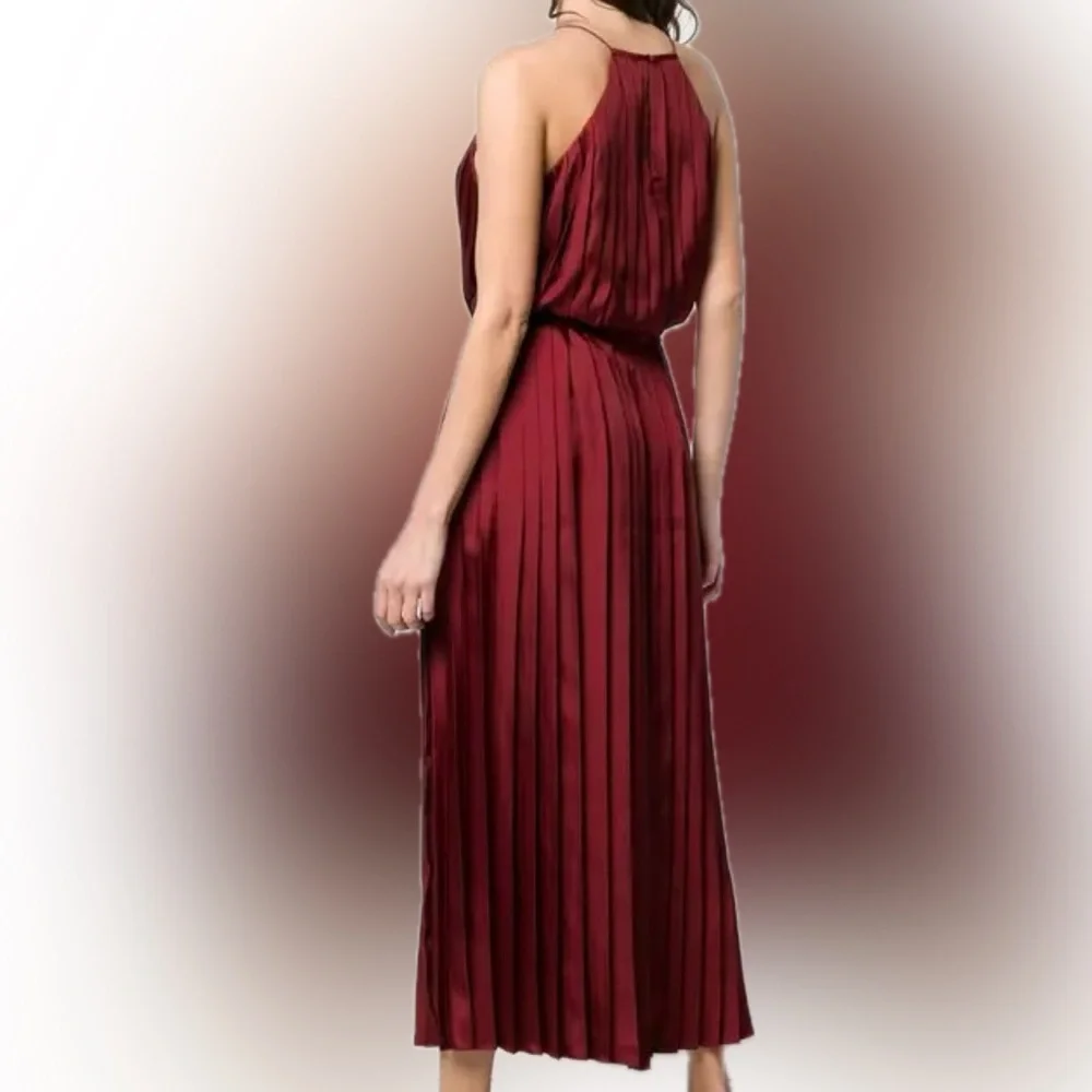 Tibi Mendini Silk Twill Pleated Dress 00 or XS - Picture 4 of 8